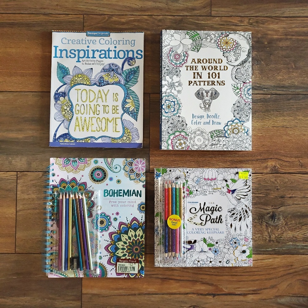 Adult meditative coloring books